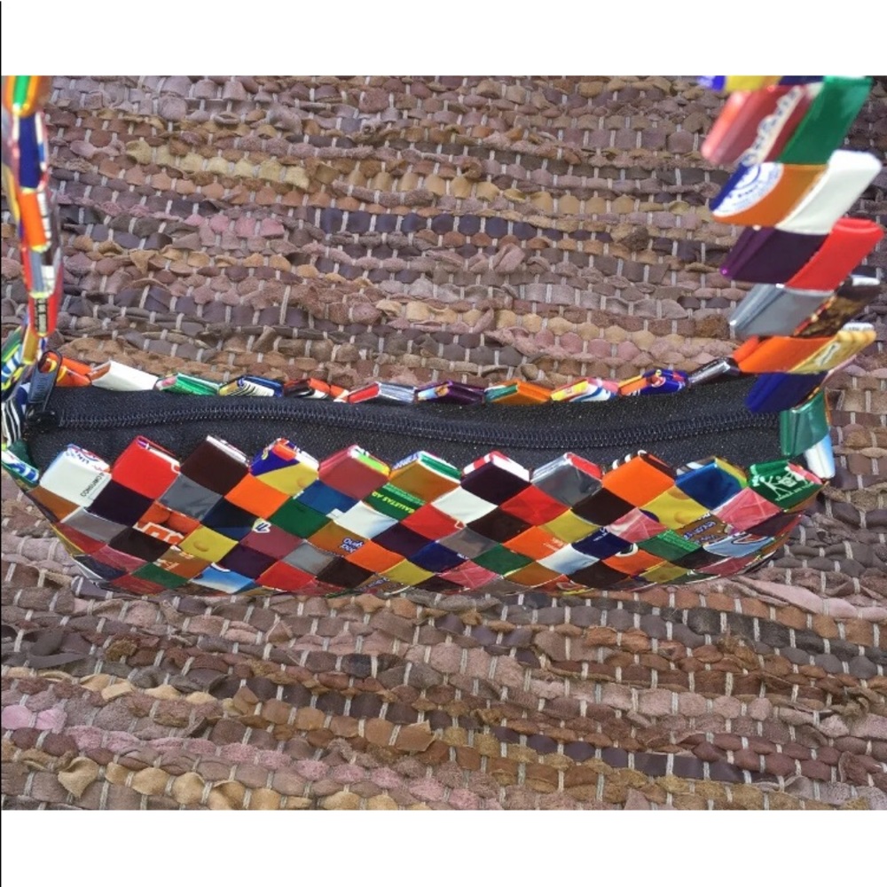 Y2k Girl’s Mexican Candy Wrappers Upcycled Women’s Handbag Handmade Recycled - Picture 8 of 12